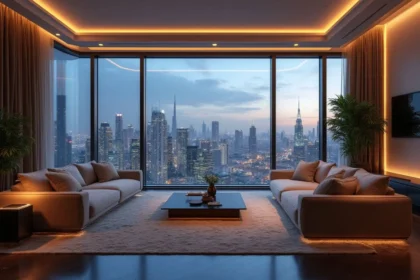 Vue panoramique de Dubaï avec ses gratte-ciels modernes et dynamiques