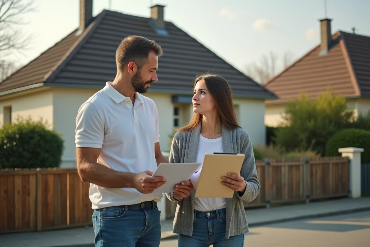 Frère et sœur devant une maison acquise avec un PTZ envisageant une donation familiale